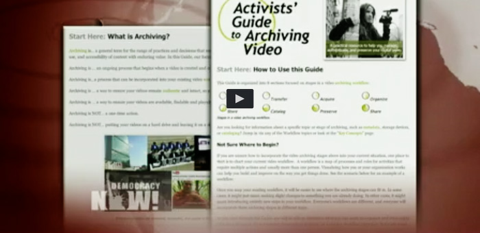 Democracy Now Video Still WITNESS Archiving