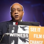 See it. Film it. Change it award recipient Mo Ibrahim addresses the audience